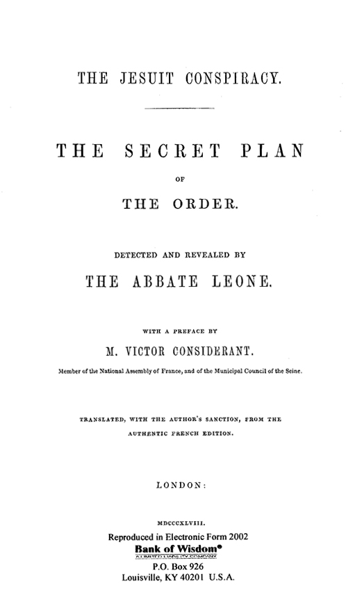 (image for) The Secret Plan of The Order